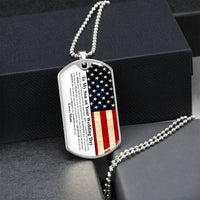To My Son On Your Wedding Day - Army Tag Necklace, Dog Tag Necklace