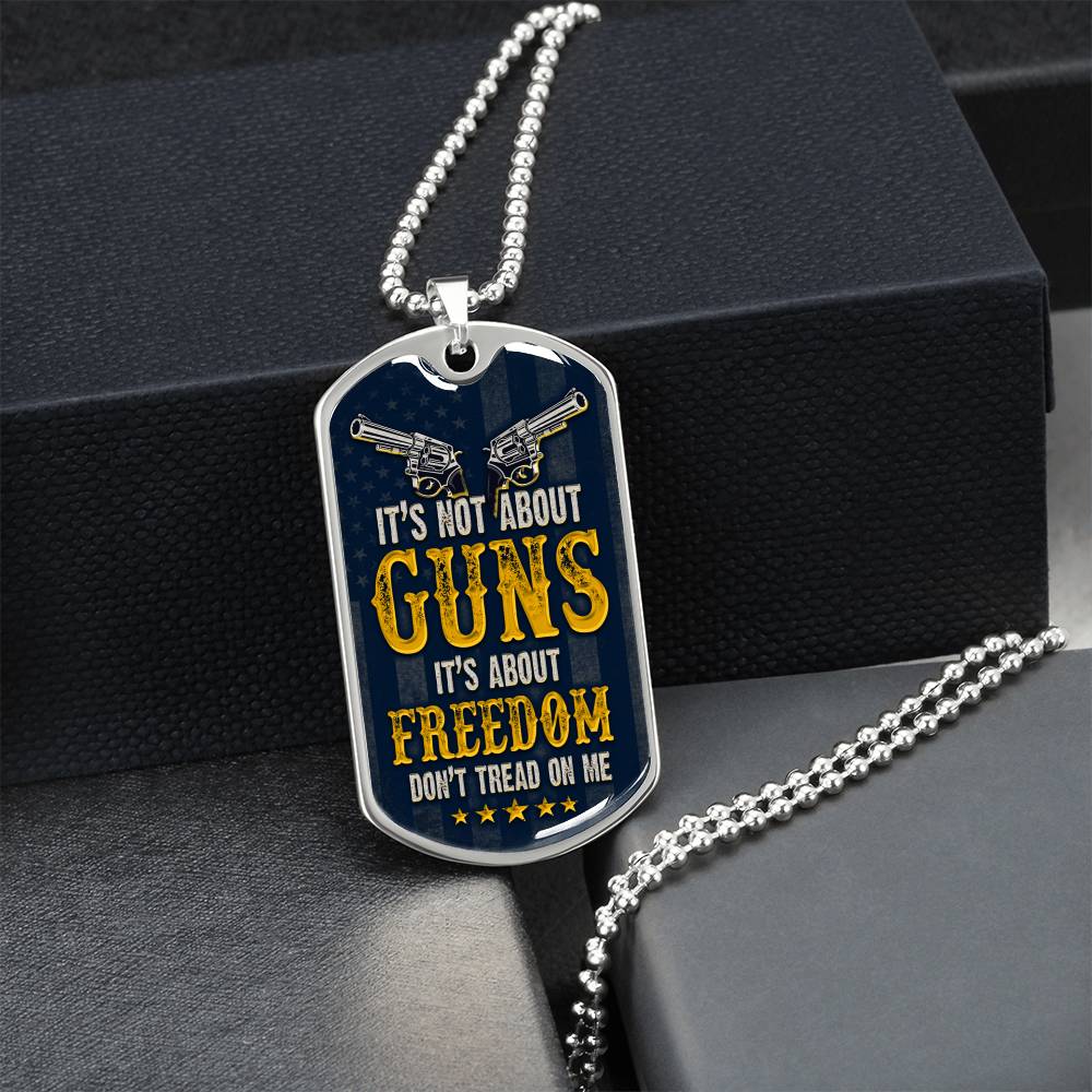 Freedom Dog Tag Necklace - Army Tag Necklace, Dog Tag Necklace