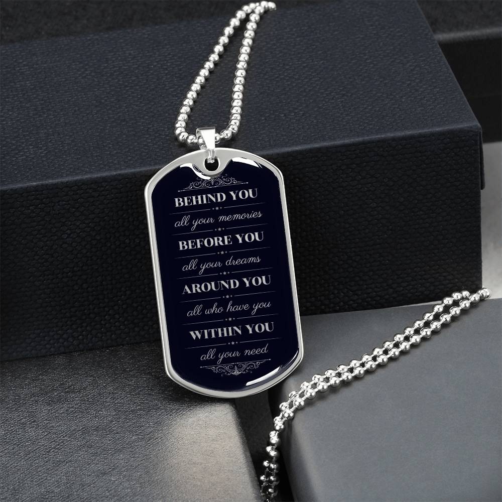 Best Graduation Gift For Son - Army Tag Necklace, Dog Tag Necklace