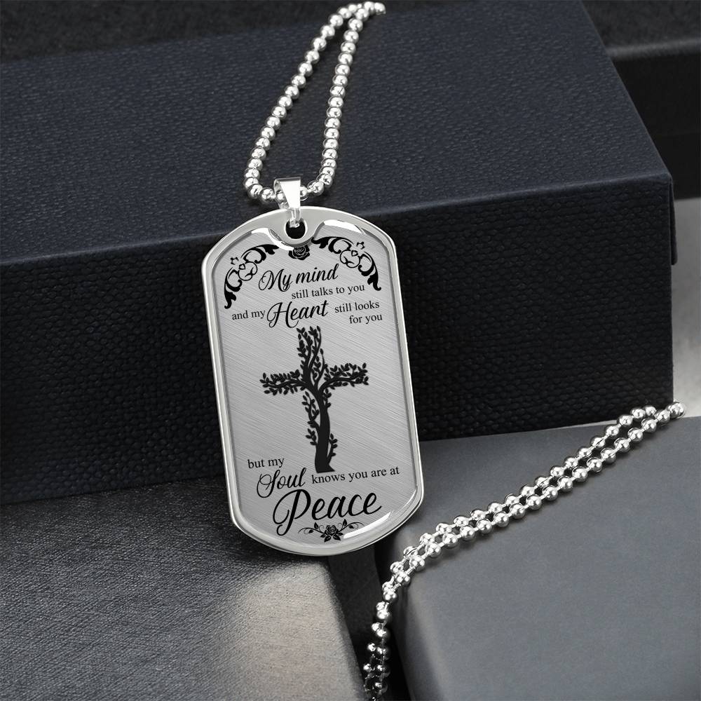 Family Tree Of Life Faith Cross Luxury Dog Tag - Army Tag Necklace, Dog Tag Necklace
