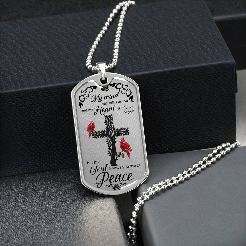 Birds Tree Of Life Faith Cross Luxury Dog Tag - Army Tag Necklace, Dog Tag Necklace
