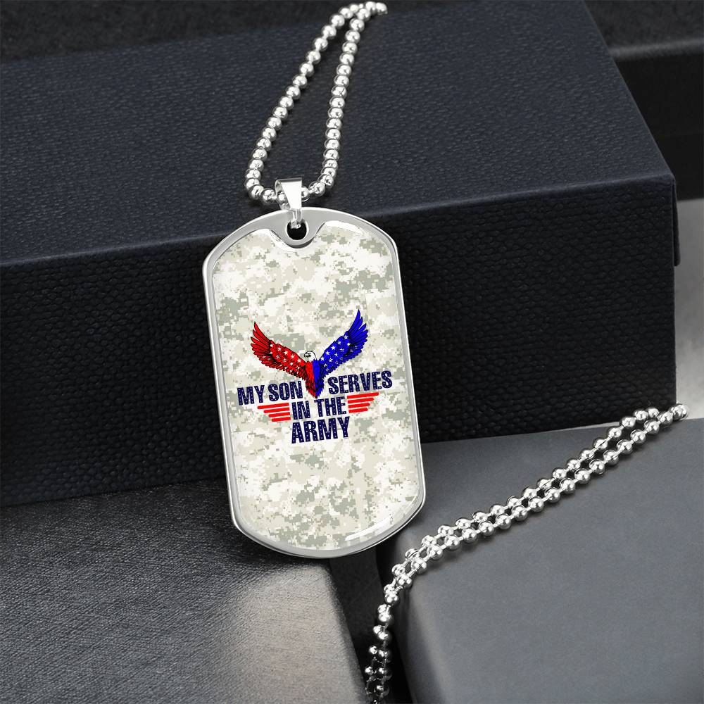 Personalized Army, Army Mom, Army Dad, Themed Dog Tag Gold And Silver - Army Tag Necklace, Dog Tag Necklace