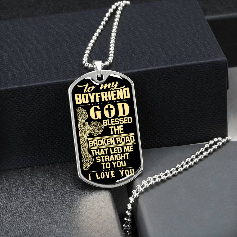 To My Boyfriend Gift To Your Boyfriend - Army Tag Necklace, Dog Tag Necklace