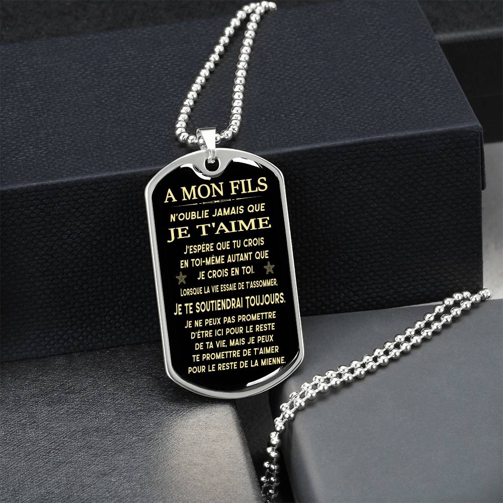 A Mon Fils- Achetez Aujourd'hui Et Économisez - Army Tag Necklace, Dog Tag Necklace