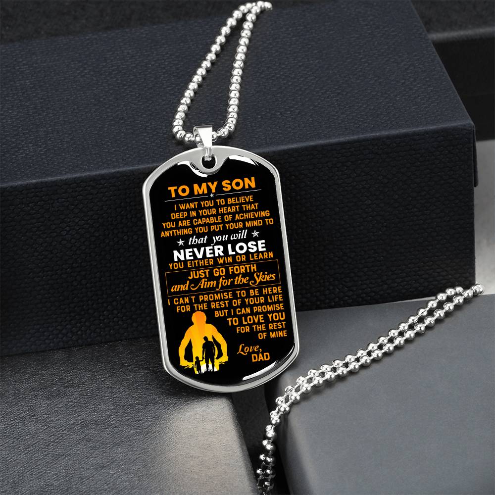 To My Son I Want You To Believe Deep In Your Heart… Luxury Dog Tag - Army Tag Necklace, Dog Tag Necklace
