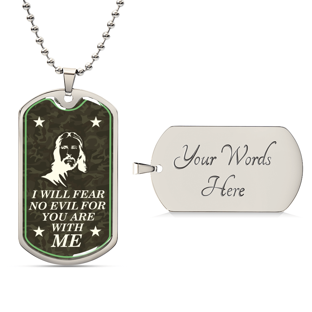 Christian Dog Tag, Faith Dog Tag Necklace , Bible Verse Dog Tag Necklace, Scripture Dog Tag - Army Tag Necklace, Dog Tag Necklace