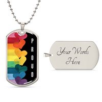 Proud To Be Me Black Dog Tag Necklace - Pride In Who I Am Dog Tag Necklace - Lgbtq Dog Tag Necklace - Born This Way - Army Tag Necklace, Dog Tag Necklace