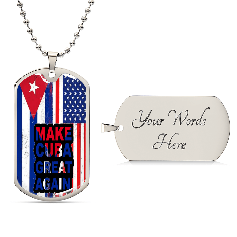 Make Cuba Great Again - Army Tag Necklace, Dog Tag Necklace