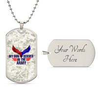 Personalized Army, Army Mom, Army Dad, Themed Dog Tag Gold And Silver - Army Tag Necklace, Dog Tag Necklace