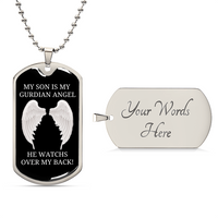 Sympathy Gift Son Remembrance - Army Tag Necklace, Dog Tag Necklace