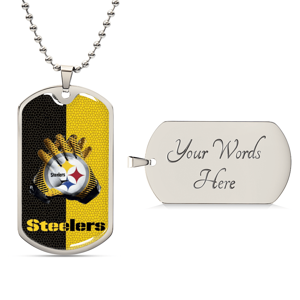 Steelers Dog Tag - Army Tag Necklace, Dog Tag Necklace