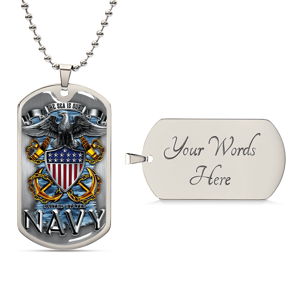 Custom Navy Mom Necklace, I Raised My Hero, Military Mom, Us Navy Mom, Proud Navy Mom - Army Tag Necklace, Dog Tag Necklace