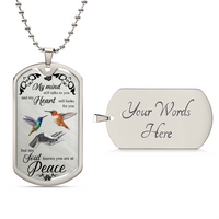 Memorial Necklace, Sympathy Gift, Memorial Jewelry, Loss, Cremation & Memorial Jewelry, Personalized Necklace - Army Tag Necklace, Dog Tag Necklace
