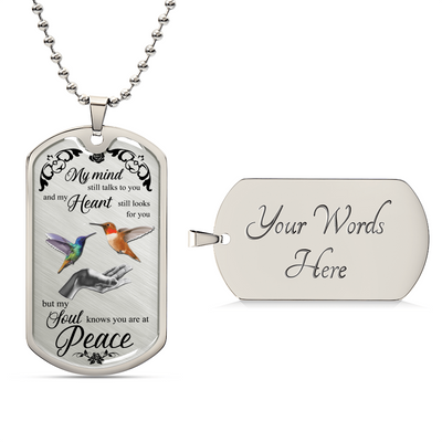 Memorial Necklace, Sympathy Gift, Memorial Jewelry, Loss, Cremation & Memorial Jewelry, Personalized Necklace - Army Tag Necklace, Dog Tag Necklace