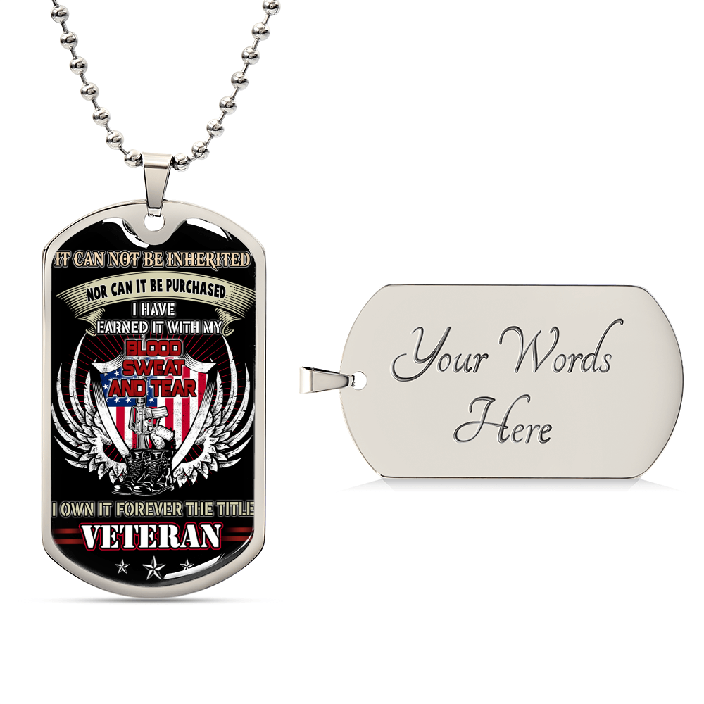 Premium Dog Tag Pendant - Us Veterans - Army Tag Necklace, Dog Tag Necklace