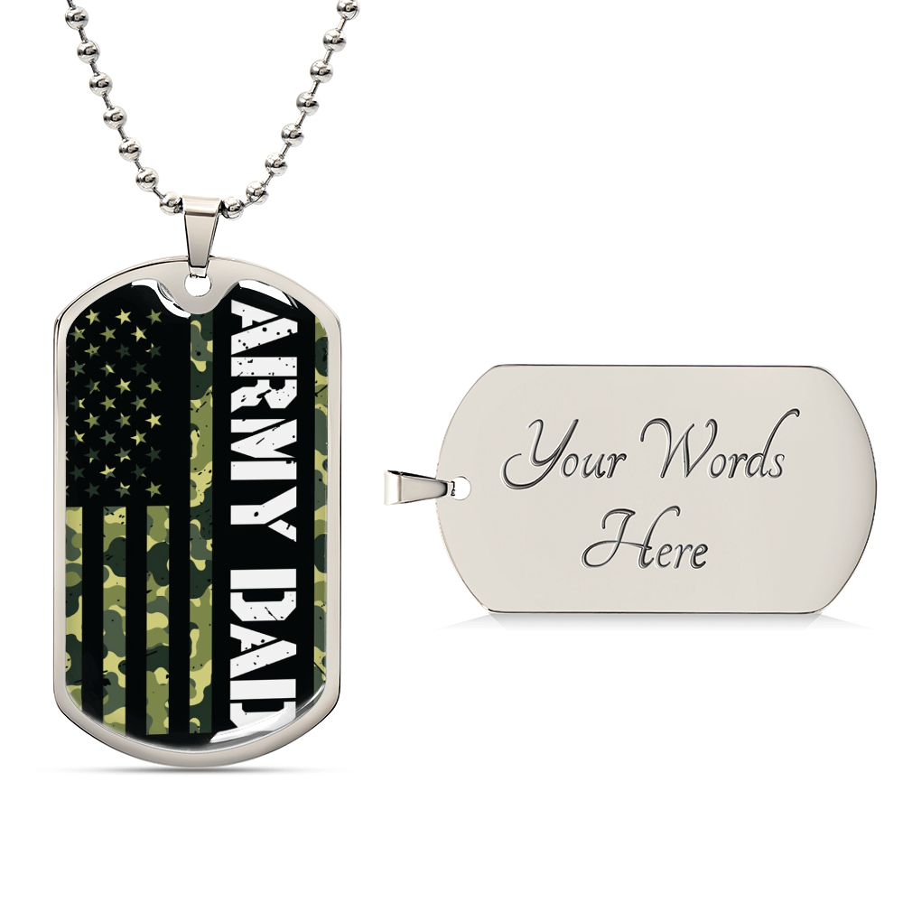 Army Dad Fathers Day Gift, Army Dad Fathers Day Gift, Army Father Dog Tag, Fathers Day Necklace, Army Dad Dogtag, Fathers Day Gift - Army Tag Necklace, Dog Tag Necklace
