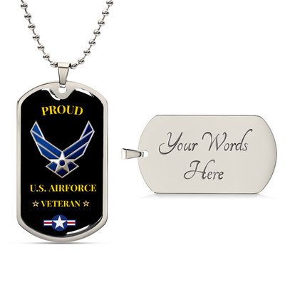 Awesome Airforce Dog Tag - Army Tag Necklace, Dog Tag Necklace