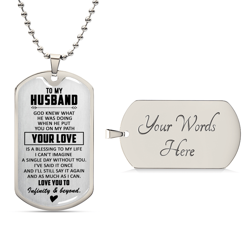 Gift For Husband - Blessing - Dog Tag - Army Tag Necklace, Dog Tag Necklace