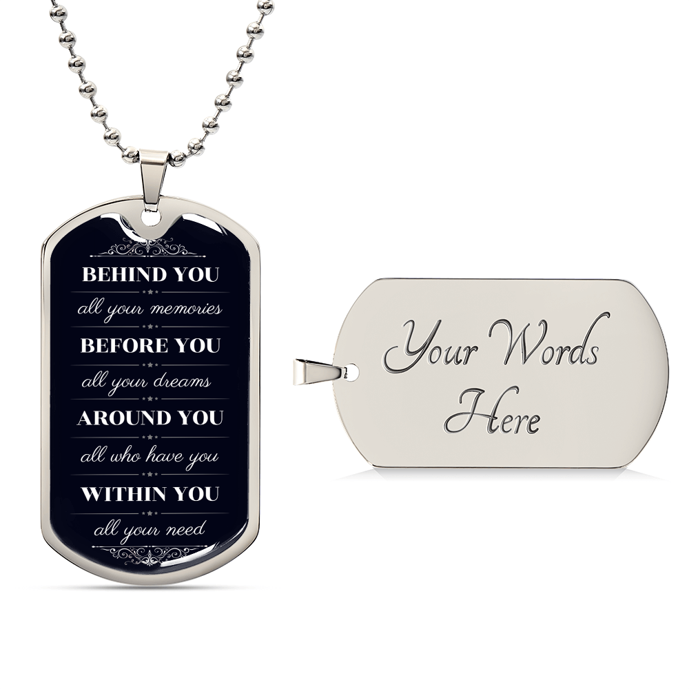 Best Graduation Gift - Army Tag Necklace, Dog Tag Necklace