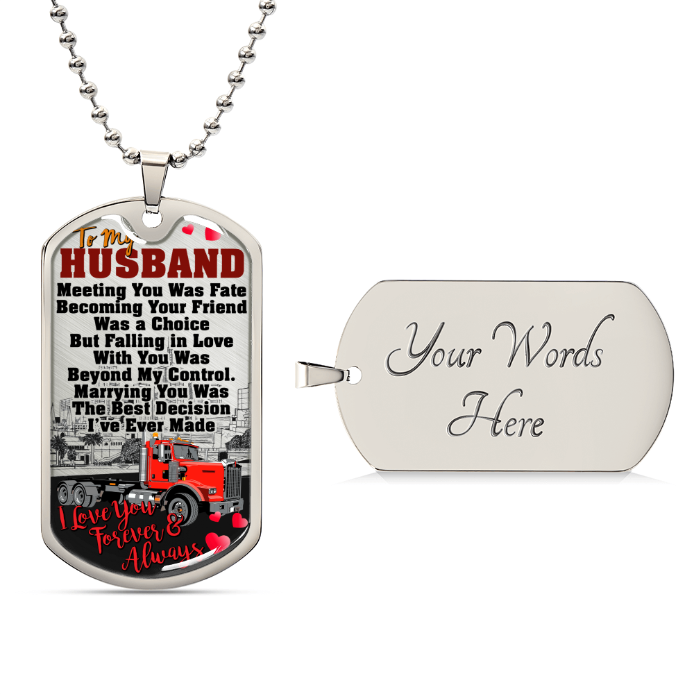 Dog Tag Necklace Gift - Driver Profession - Driver Husband Gift - Gift From Wife - Driver&#39;s Wife - Driver Jobs - Army Tag Necklace, Dog Tag Necklace