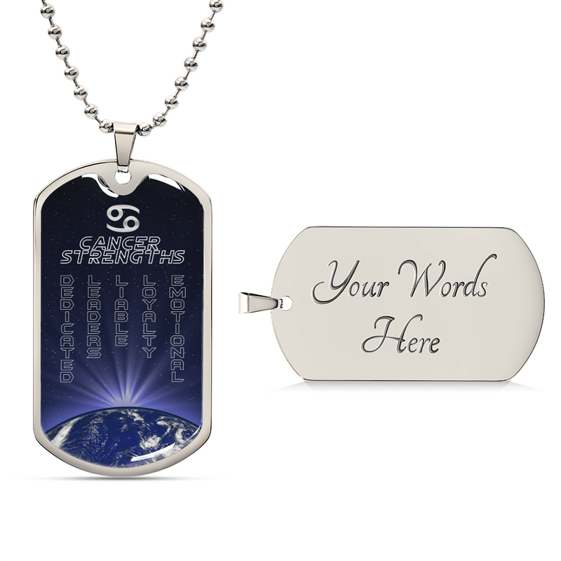 Cancer Personalized Dog Tag Necklace - Army Tag Necklace, Dog Tag Necklace
