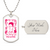 Frida Viva La Vida Pendant Necklace - Army Tag Necklace, Dog Tag Necklace