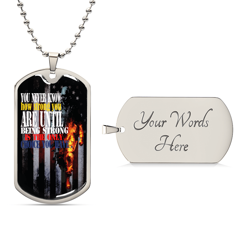 Army Dad Gift,Military Father Dog Tag Design - Army Tag Necklace, Dog Tag Necklace