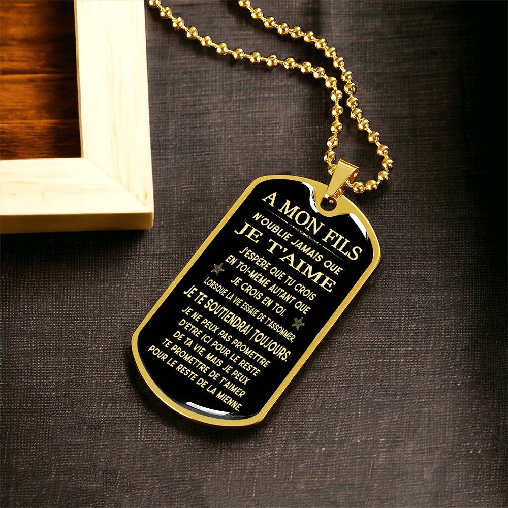 A Mon Fils- Achetez Aujourd'hui Et Économisez - Army Tag Necklace, Dog Tag Necklace