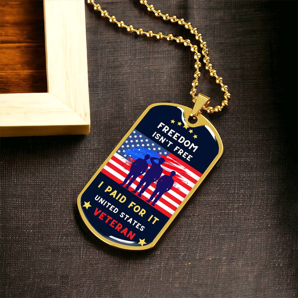Us Veteran Dog Tag - Army Tag Necklace, Dog Tag Necklace