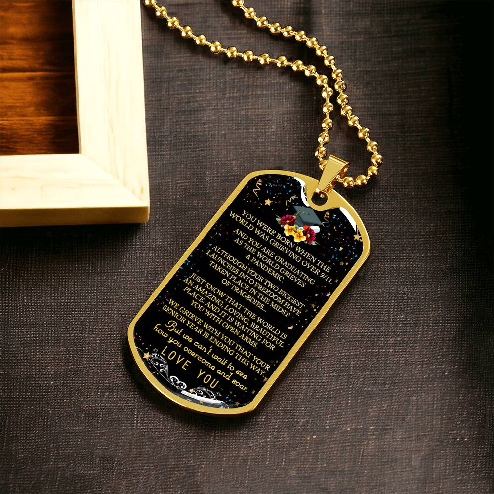 Graduation Dog Tag - Army Tag Necklace, Dog Tag Necklace