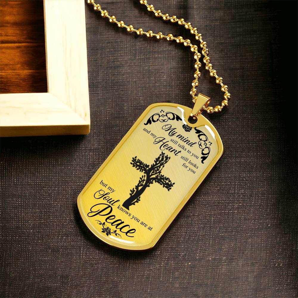 Family Tree Of Life Faith Cross Luxury Dog Tag - Army Tag Necklace, Dog Tag Necklace