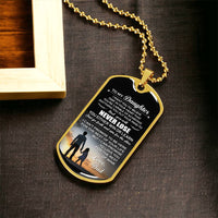 To My Daughter - Never Forget That I Love You - Love, Dad - Army Tag Necklace, Dog Tag Necklace