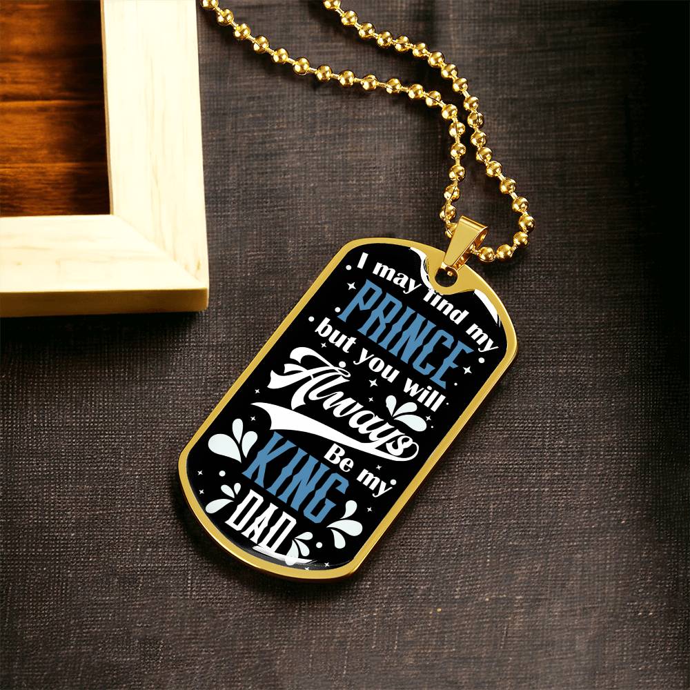 Father Daughter Gift - Father's Day Gift - Birthday Gift For Dad - Gift From Daughter - Father Gift - Gift For Him - Army Tag Necklace, Dog Tag Necklace