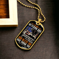 Im A Dad, A Grandpa, And A Veteran - Luxury Dog Tag Gift For Dad Daddy Christmas Gift Daddy Necklace - Army Tag Necklace, Dog Tag Necklace