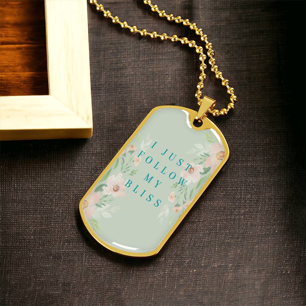 Bliss Necklace - Army Tag Necklace, Dog Tag Necklace
