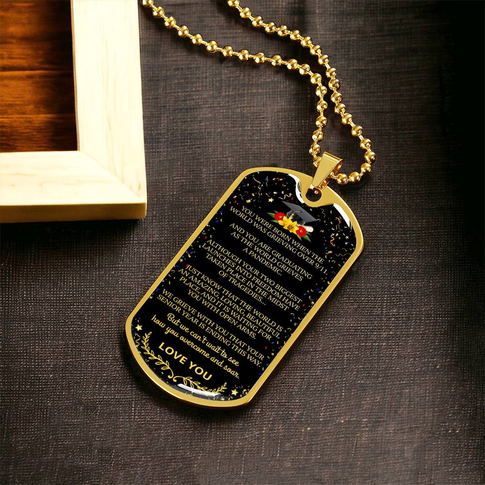 Graduation Dog Tag - Army Tag Necklace, Dog Tag Necklace