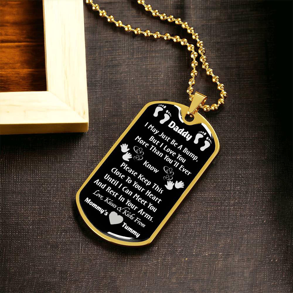 To My Daddy - Army Tag Necklace, Dog Tag Necklace