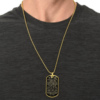 To My Son - Never Forget How Much I Love You Love Dad - Army Tag Necklace, Dog Tag Necklace