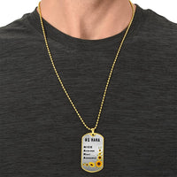 #1 Nana Personalized Dogtag Necklace Silver Mothers Day Gift - Army Tag Necklace, Dog Tag Necklace