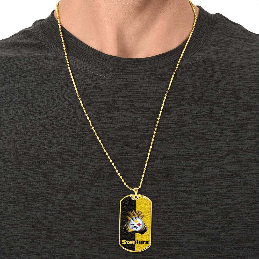 Steelers Dog Tag - Army Tag Necklace, Dog Tag Necklace