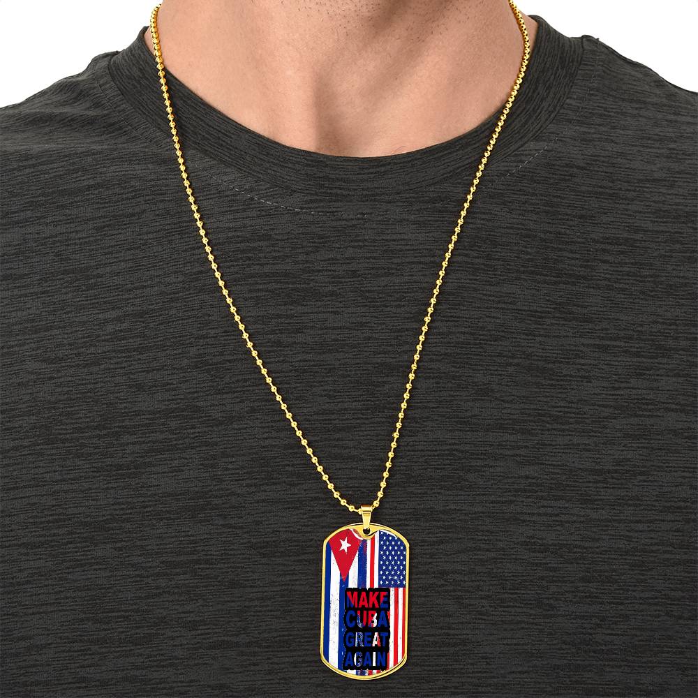 Make Cuba Great Again - Army Tag Necklace, Dog Tag Necklace