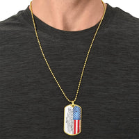 To My Son On Your Wedding Day - Gift From Mom - Army Tag Necklace, Dog Tag Necklace