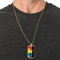 Proud To Be Me Black Dog Tag Necklace - Pride In Who I Am Dog Tag Necklace - Lgbtq Dog Tag Necklace - Born This Way - Army Tag Necklace, Dog Tag Necklace