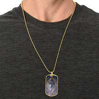 Aries Galaxy Dog Tag Personalized Necklace - Army Tag Necklace, Dog Tag Necklace