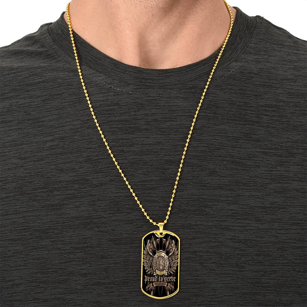 Best Gift For Firefighter - Army Tag Necklace, Dog Tag Necklace
