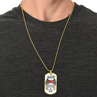 Stainless Steel Key Chain Pendant, To My Daughter... Love Dad, Dog Tag Key Chain, Necklace Accessory - Army Tag Necklace, Dog Tag Necklace
