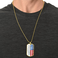 To My Son On Your Wedding Day - Gifft From Mom - Army Tag Necklace, Dog Tag Necklace