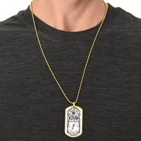Okinawa Necklace, Japan Necklace, Personalized Map Necklace - Army Tag Necklace, Dog Tag Necklace