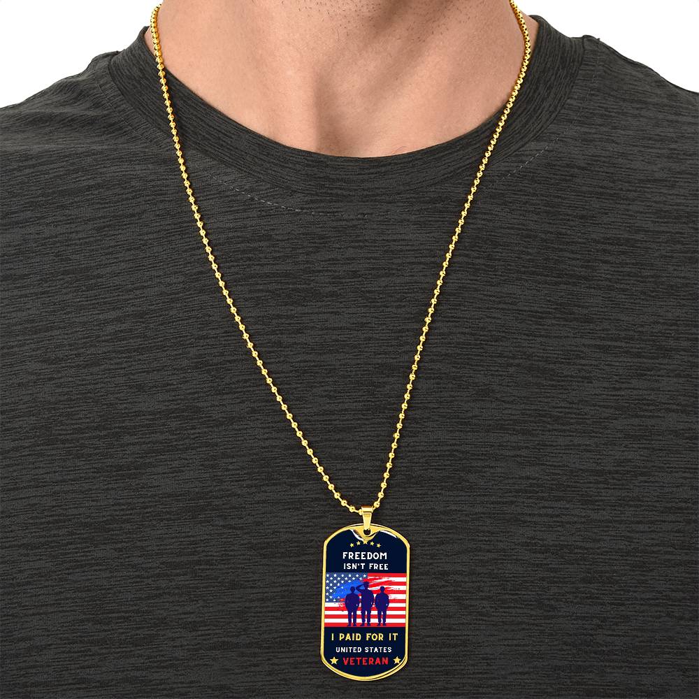 Us Veteran Dog Tag - Army Tag Necklace, Dog Tag Necklace