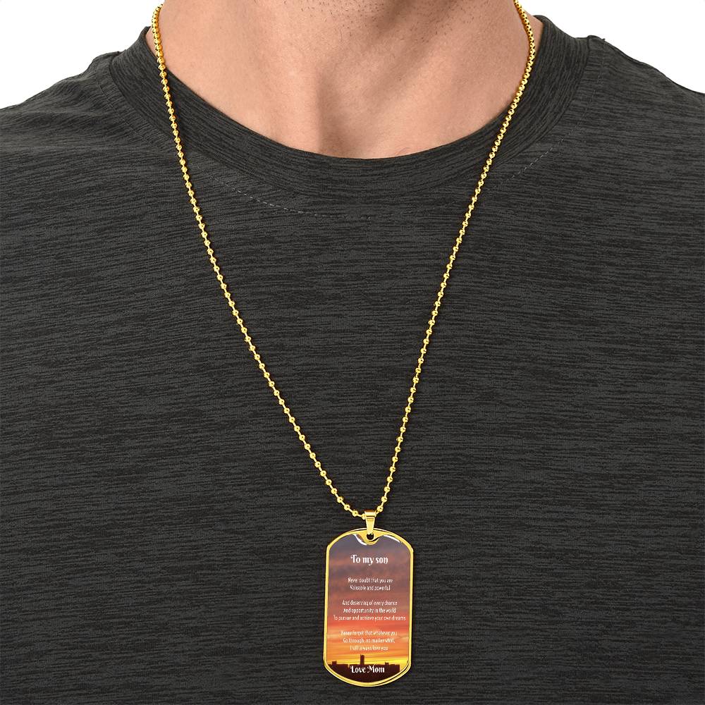 Best Gift For You Son! - Army Tag Necklace, Dog Tag Necklace
